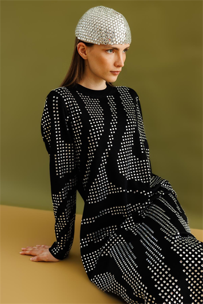 Ghisa 25YGSELB4807 Kadın Full Taşlı Elbise