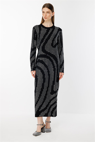 Ghisa 25YGSELB4807 Kadın Full Taşlı Elbise