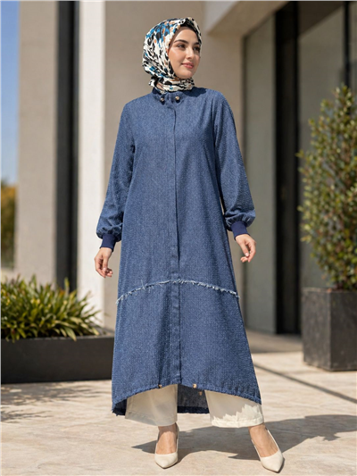 Ghisa 26KGSKAP2678 Kadın Çizgili Denim Kap