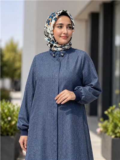 Ghisa 26KGSKAP2678 Kadın Çizgili Denim Kap