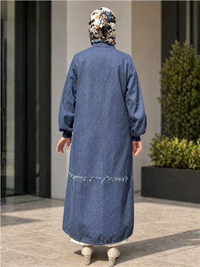 Ghisa 26KGSKAP2678 Kadın Çizgili Denim Kap