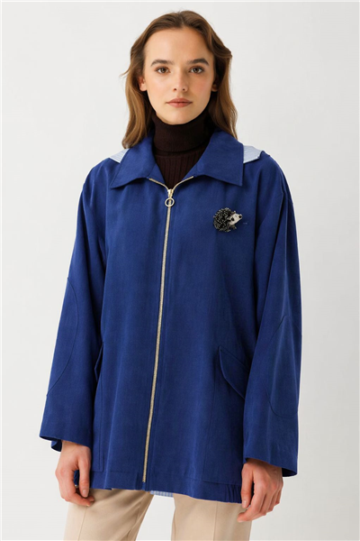 Ghisa 3610C3299 Kadın Bronş Detaylı Ceket