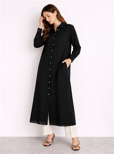 Ghisa 3610F7332 Kadın Düz Ferace