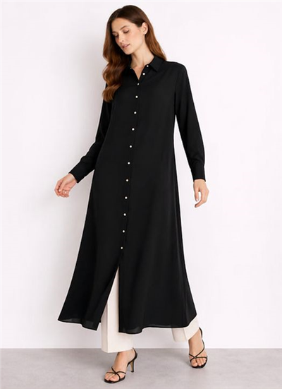 Ghisa 3610F7332 Kadın Düz Ferace