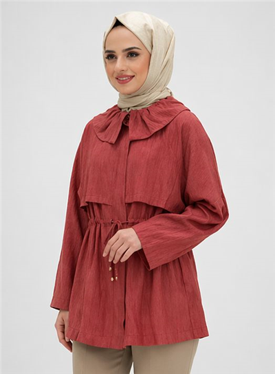 Ghisa 3610T3389 Kadın Büzgü Yakalı Ceket