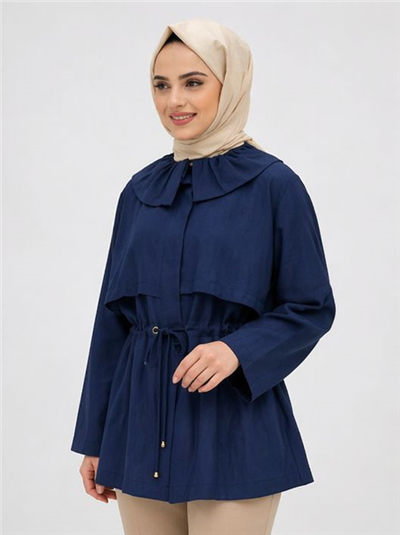 Ghisa 3610T3389 Kadın Büzgü Yakalı Ceket