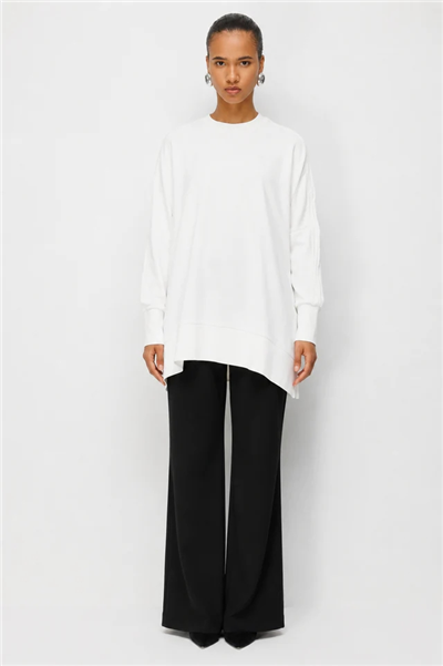 Ghisa 3610T4831 Kadın Kol Detaylı Oversize Tunik
