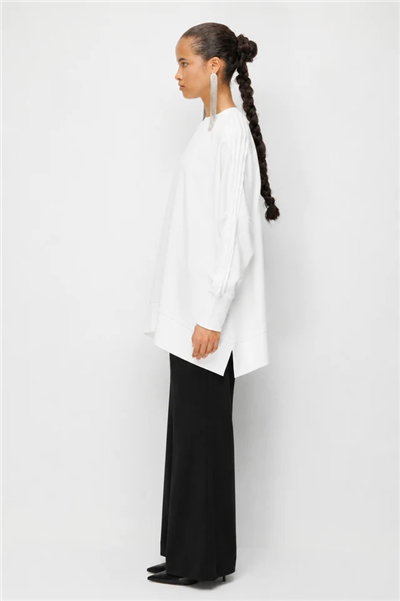 Ghisa 3610T4831 Kadın Kol Detaylı Oversize Tunik