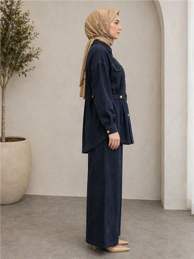 Ghisa 3610T9223  Kadın Simli Düğmeli Takım