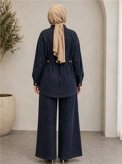 Ghisa 3610T9223  Kadın Simli Düğmeli Takım