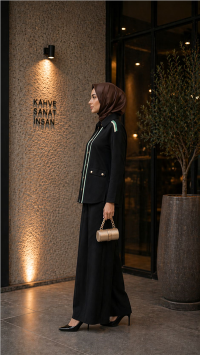 Ghisa 3610T9324 Kadın Kolları Çizgili Takım