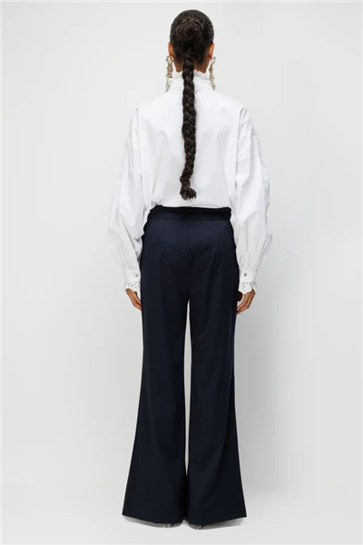 Ghisa 3640P8214 Kadın Çizgili İspanyol Paça Pantolon