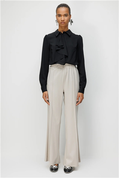 Ghisa 3640P8214 Kadın Çizgili İspanyol Paça Pantolon