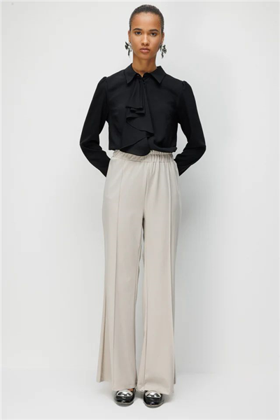 Ghisa 3640P8214 Kadın Çizgili İspanyol Paça Pantolon