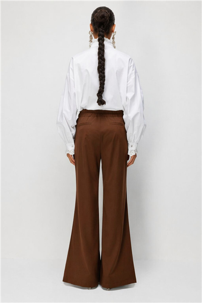 Ghisa 3640P8214 Kadın Çizgili İspanyol Paça Pantolon