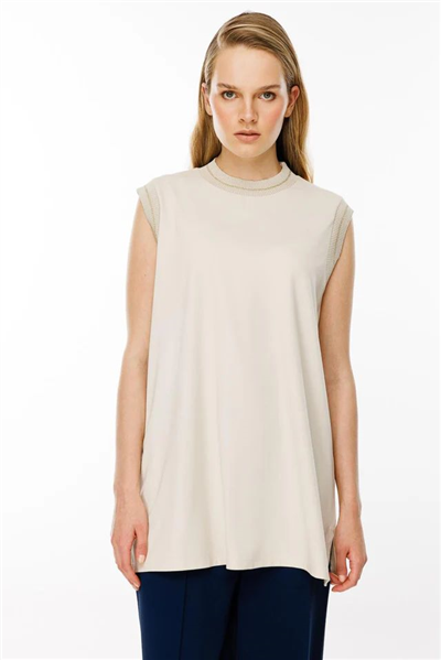 Ghisa GSBASİC4677 Kadın Kolsuz Tunik