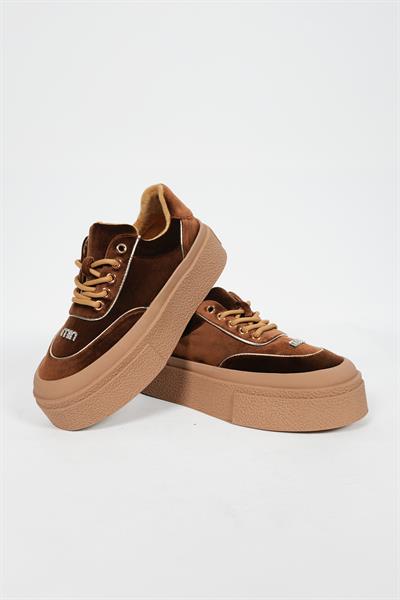 Guja 25K330 Kadın Taş Detaylı Kadife Sneaker Ayakkabı