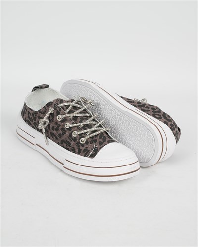 Guja 26Y281-3 Kadın Leopar Desenli Sneaker Ayakkabı