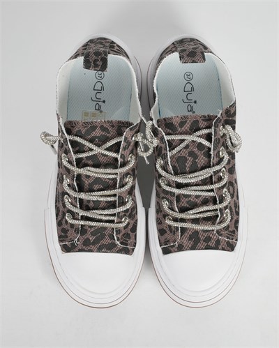 Guja 26Y281-3 Kadın Leopar Desenli Sneaker Ayakkabı