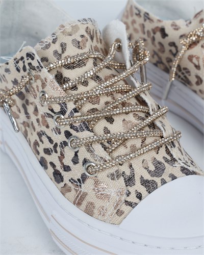 Guja 26Y281-3 Kadın Leopar Desenli Sneaker Ayakkabı