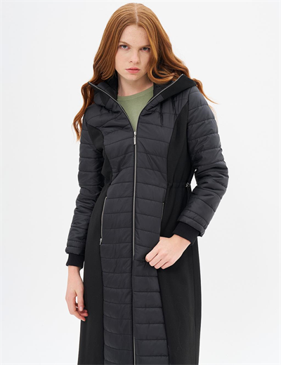 Kayra KA-A23-27022-12 Kadın Belden Lastikli Mont