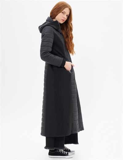 Kayra KA-A23-27022-12 Kadın Belden Lastikli Mont