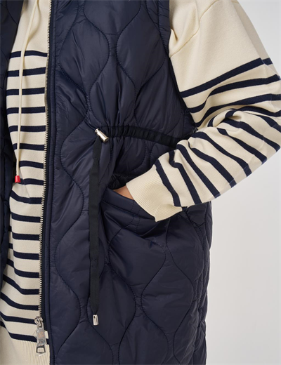 Kayra KA-A25-200-14  Kadın Belden Lastikli  Dalgalı Desenli Yelek