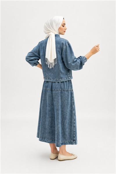 Kayra  KA-B26-16030  Kadın Alt Üst Denim Takım