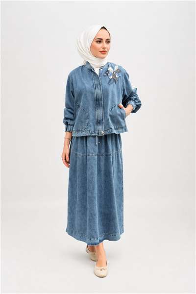 Kayra  KA-B26-16030  Kadın Alt Üst Denim Takım