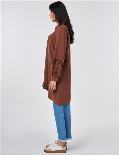 Kayra  KA-B26-21076 Kadın Çiçek Çizgili Tunik