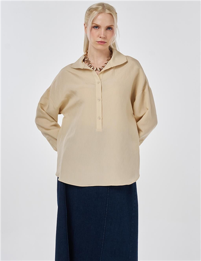 Kayra  KA-B26-21144 Kadın Çizgili Tunik