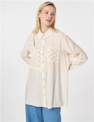 Kayra KA-B26-21191 Kadın Örgü Detaylı Tunik