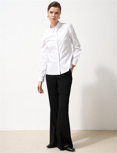 Kayra KA-SZ-11505 Kadın Düz Kısa Gömlek