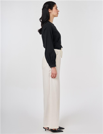 Kayra KY-B26-79008 Kadın Bağcıklı Kot Pantolon