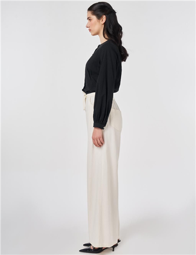 Kayra KY-B26-79008 Kadın Bağcıklı Kot Pantolon