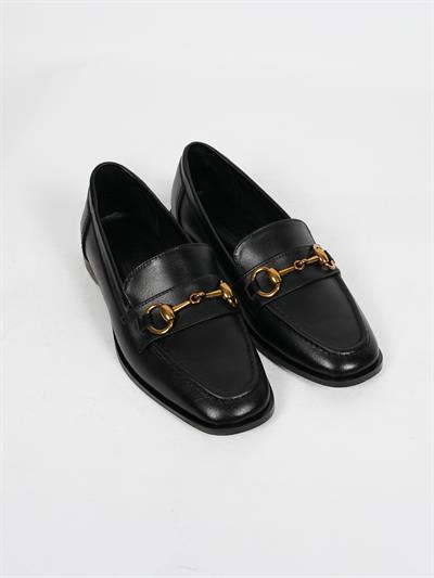 Kuum London K146104 Kadın Gold Tokalı Loafer Babet Ayakkabı