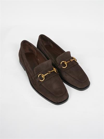 Kuum London K146105 Kadın Gold Tokalı Süet Babet Ayakkabı