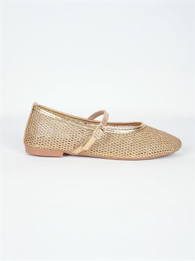 KUUM LONDON K25H03 FİLELİ KADIN BABET AYAKKABI