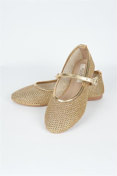 KUUM LONDON K25H03 FİLELİ KADIN BABET AYAKKABI