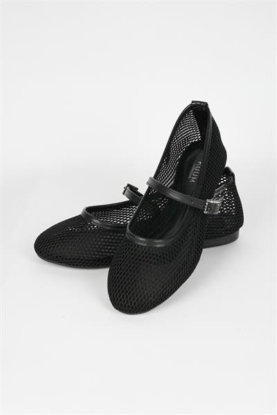 KUUM LONDON K25H03 FİLELİ KADIN BABET AYAKKABI