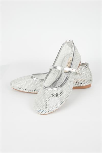 KUUM LONDON K25H03 FİLELİ KADIN BABET AYAKKABI