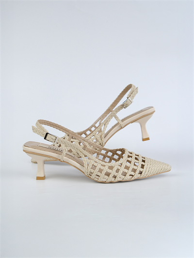 Kuum London K70-5101 Kadın Örme Arkası Açık Topuklu