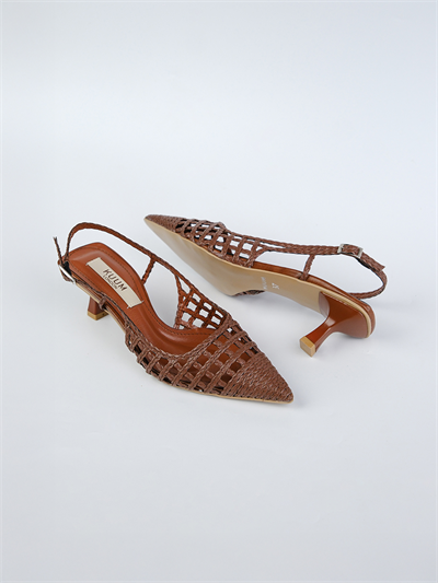 Kuum London K70-5101 Kadın Örme Arkası Açık Topuklu