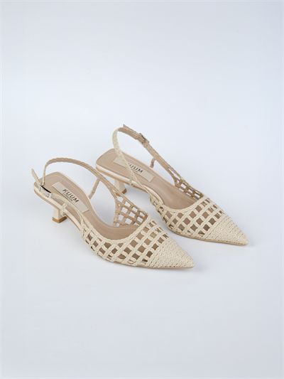 Kuum London K70-5101 Kadın Örme Arkası Açık Topuklu