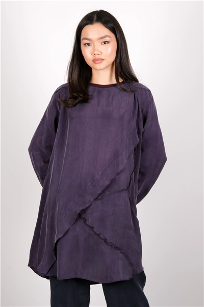 Misswhence 39017 Kadın Kumaş Detaylı Tunik