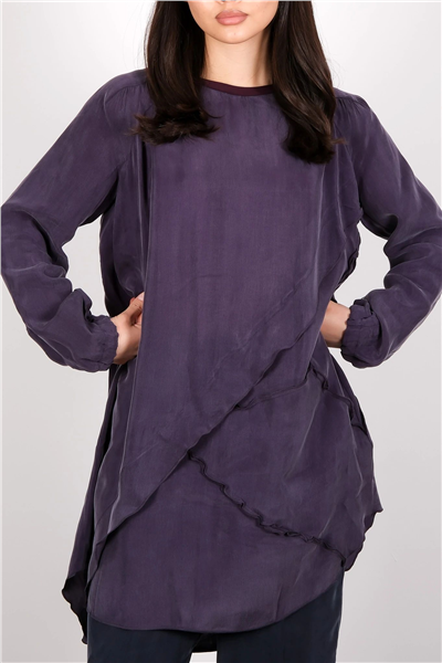 Misswhence 39017 Kadın Kumaş Detaylı Tunik