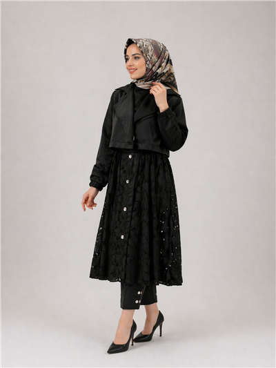 Misswhence 39400 Kadın Uzun Ceket