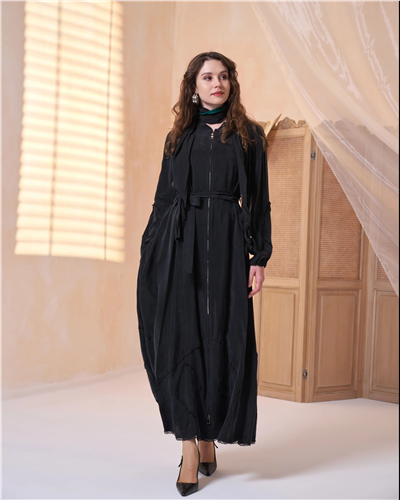 Misswhence 39500 Kadın Düz Ferace