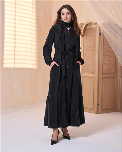 Misswhence 39500 Kadın Düz Ferace