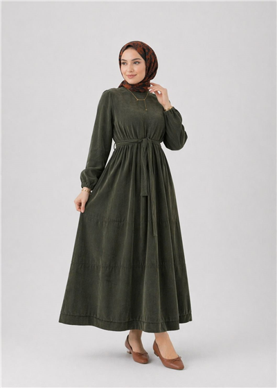 Misswhence 39800 Kadın Beli Kemerli Elbise